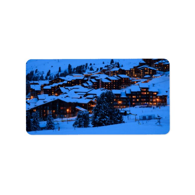 Etikett für die Adresse im Winter Adressaufkleber (Vorne)