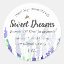 Etikett für die Aromatherapie mit Lavendel
