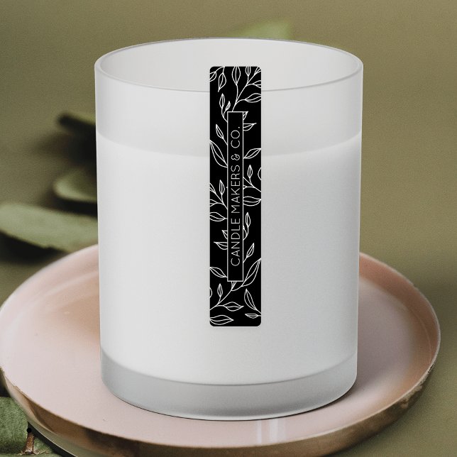 Etikett für die botanische Florentampferprothese (Minimalist black and white stylish product tamper-proof label)