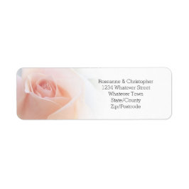 Etikett für die Hochzeitrückgabe Peach Pink Rosenk