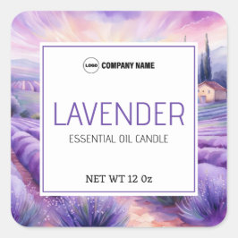 Etikett für die Scent-Kerze Quadratischer Aufkleber