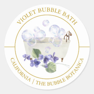Etikett für die Violettblase Runder Aufkleber