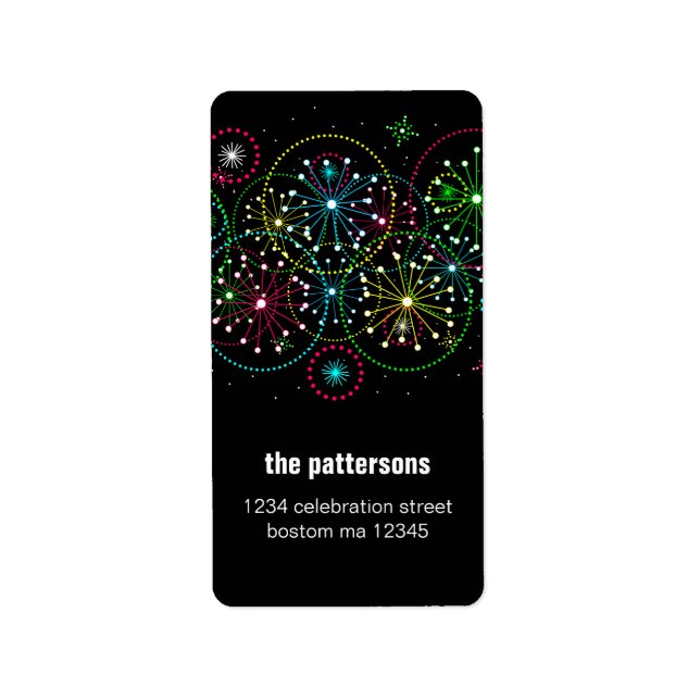 Etikett für Fireworks Explosion Adressaufkleber (Vorne)