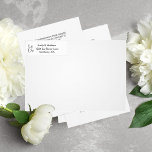 Etikett für formale und elegante Rückgabeadresse<br><div class="desc">Etikett für formale und elegante Rückgabeadresse</div>