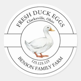 Etikett für frische Enten Runder Aufkleber