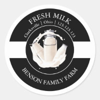Etikett für frische Milch