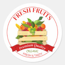 Etikett für frisches Obst