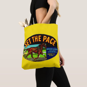 Etikett für Gemüse-Kiste "1930s Set the Pace" Druc Tasche