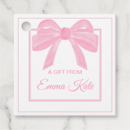 Etikett für Geschenke - rosa Leim Geschenkanhänger