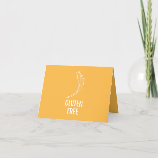 Etikett für glutenfreie Lebensmittel Dankeskarte (Vorderseite)