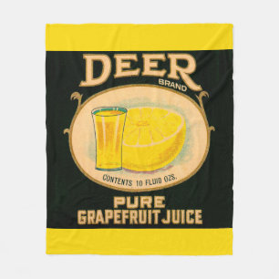 Etikett für Grapefruitsaft der 1930er Jahre Fleecedecke