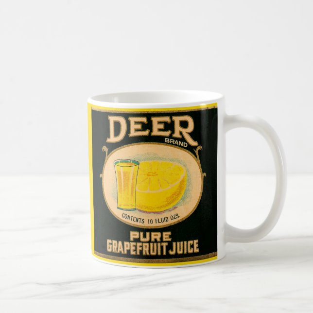 Etikett für Grapefruitsaft der 1930er Jahre Kaffeetasse (Rechts)