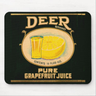 Etikett für Grapefruitsaft der 1930er Jahre Mousepad