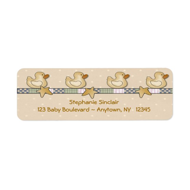 Etikett für Gummienten (Vorne)