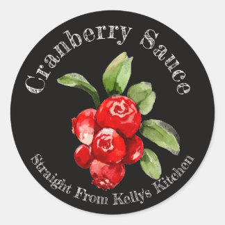Etikett für hausgemachte Cranberry-Sauce zum Einko Runder Aufkleber