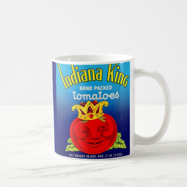 Etikett für Indiana King Kaffeetasse (Rechts)