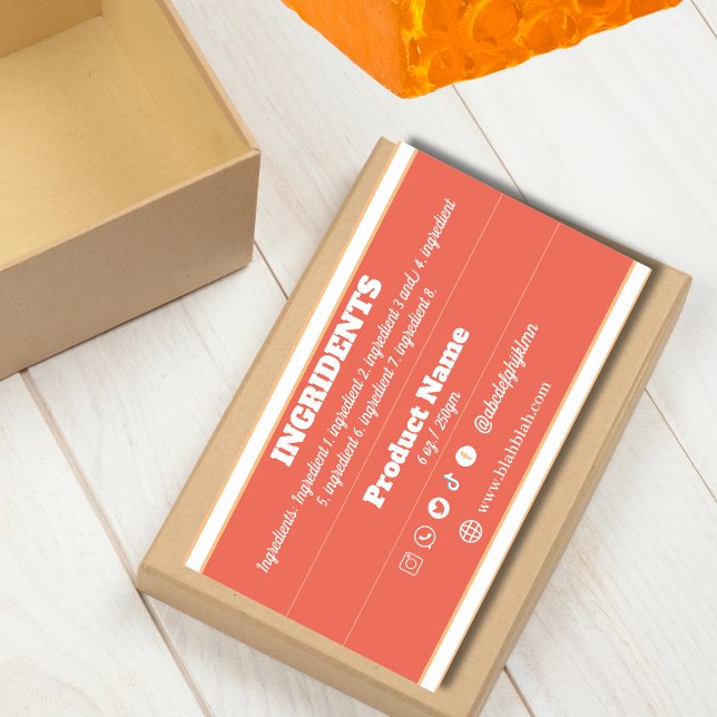 Etikett für Inhaltsstoffe Rechteckiger Aufkleber (Von Creator hochgeladen)