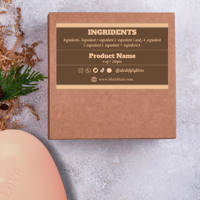 Etikett für Inhaltsstoffe Rechteckiger Aufkleber (Von Creator hochgeladen)