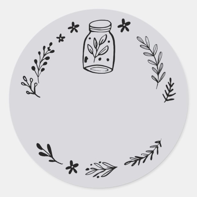 Etikett für Jar-/Gewürzkleber Runder Aufkleber (Vorderseite)