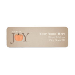 Etikett für Joy Pumpkin Baby-Dusche