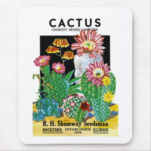 Etikett für Kaktus-Saatpackungen Mousepad