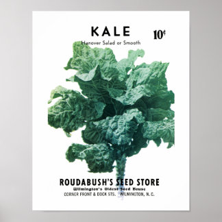 Etikett für Kale-Saatgut Poster
