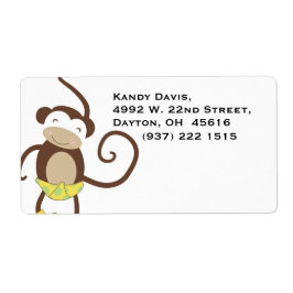 Etikett für kleine Affen-Rücksendeadresse