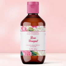 Etikett für Kosmetika Seifenverpackung - Rosa Rose