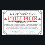 Etikett für Kühl-Pillen Rechteckiger Aufkleber<br><div class="desc">Jar of Chill Pillen Label. Macht für wunderbare Geschenke - bleib einfach auf einem Glas voller Bonbons für ein sofortiges lustiges und geliebtes Geschenk.</div>