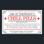Etikett für Kühl-Pillen Rechteckiger Aufkleber<br><div class="desc">Jar of Chill Pillen Label. Macht für wunderbare Geschenke - bleib einfach auf einem Glas voller Bonbons für ein sofortiges lustiges und geliebtes Geschenk.</div>