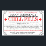 Etikett für Kühl-Pillen Rechteckiger Aufkleber<br><div class="desc">Jar of Chill Pillen Label. Macht für wunderbare Geschenke - bleib einfach auf einem Glas voller Bonbons für ein sofortiges lustiges und geliebtes Geschenk.</div>