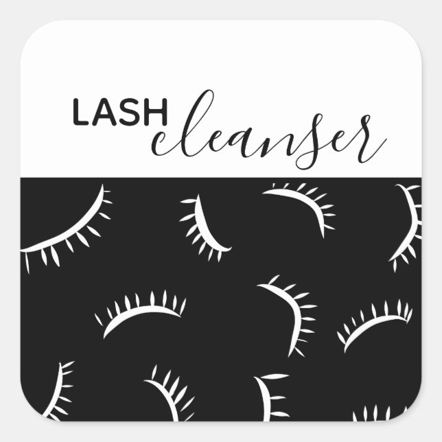 Etikett für Lash Extension Cleanser für die Nachbe Quadratischer Aufkleber (Vorderseite)