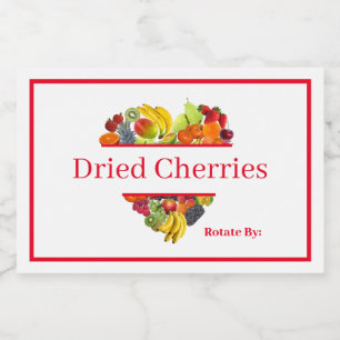 Etikett für Lebensmittelbehälterbehälter, getrockn