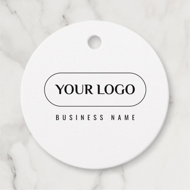 Etikett für Minimalistische Firmenlogo Geschenkanhänger (Vorderseite)