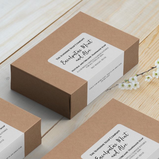 Etikett für Minimalistische weiße Seifenverpackung (Von Creator hochgeladen)