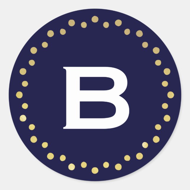 Etikett für moderne Circle Docker/Navy Runder Aufkleber (Vorderseite)