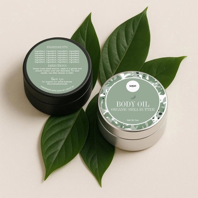 Etikett für natürliche botanische Inhaltsstoffe im (Von Creator hochgeladen)