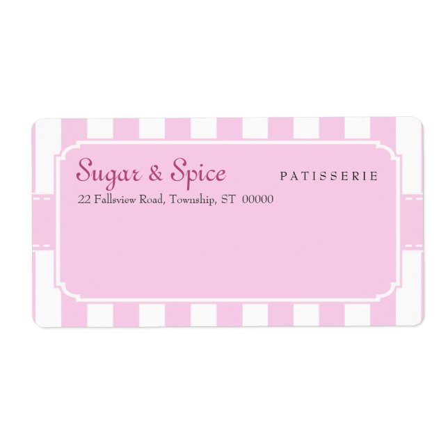 Etikett für Pastel Patisserie (Vorne)