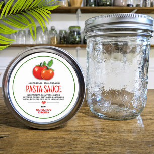 Etikett für personalisierte Tomaten-Einmachgläser Runder Aufkleber