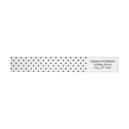 Etikett für Polka-Dots-Rücksendeadresse