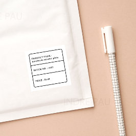 Etikett für Retro-Typografie Quadratischer Aufkleber