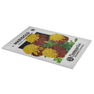 Etikett für Ringelblumen-Samenpackung Schneidebrett