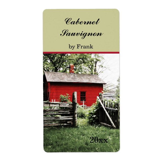 Etikett für Rotwein (Vorne)