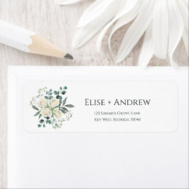 Etikett für Sage und White-Return-Adresse