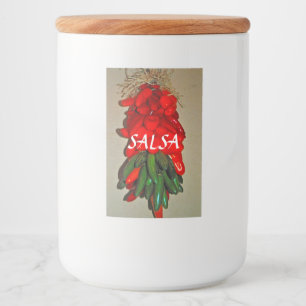 Etikett für Salsa-Lebensmittelbehälter