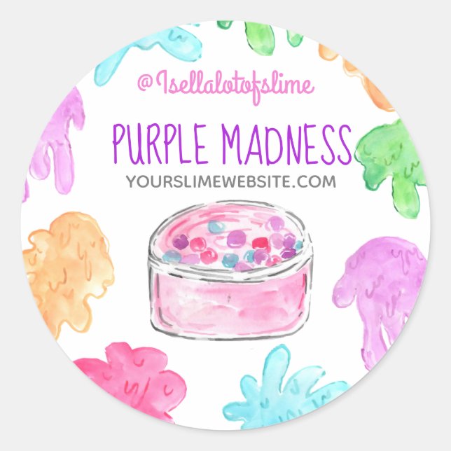 Etikett für schlanke Aufkleber (Vorderseite)