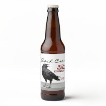 Etikett für schwarze Crow-Getränke, bearbeitet