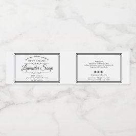 Etikett für schwarze und weiße Seifen