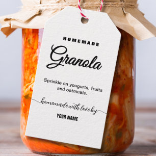 Etikett für selbstgemachte Granola Geschenkanhänger