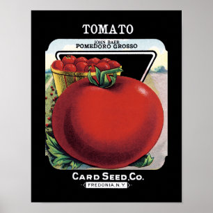Etikett für Tomatenpackungen Poster